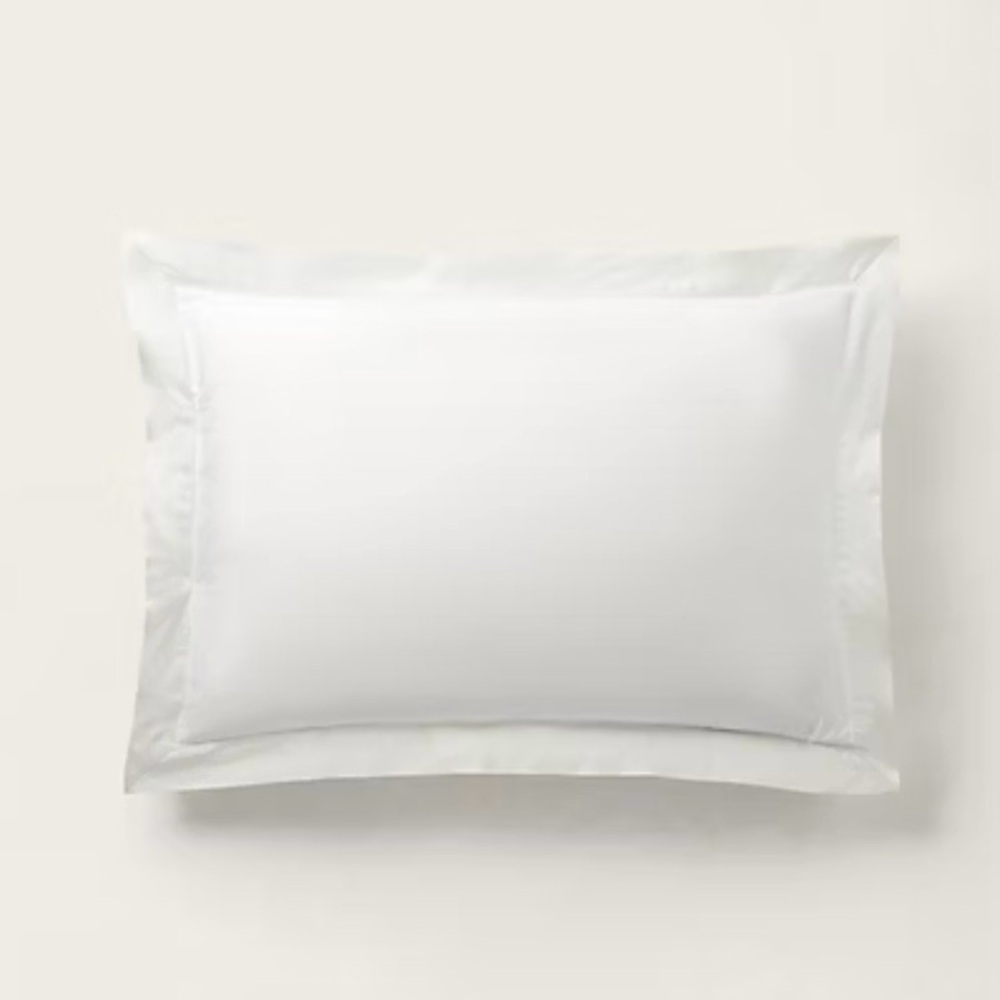 Ralph Lauren Organic Cotton Sateen Border Euro Sham in Parchment NWT
